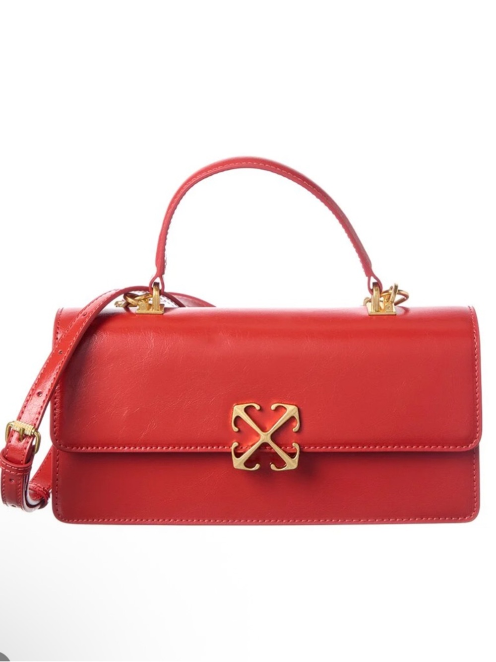 Off-White Jitney East/West Leather Shoulder Bag